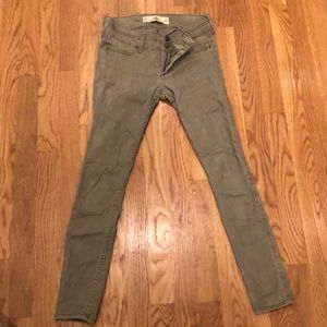 Hollister crop olive pants